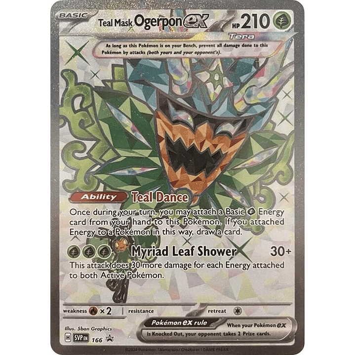 Teal Mask Ogerpon ex #166 1