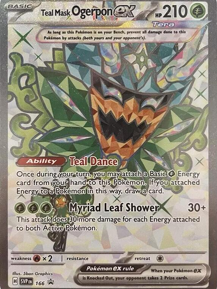 Teal Mask Ogerpon ex #166 1