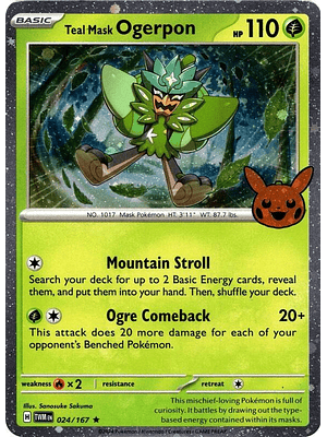 Teal Mask Ogerpon (Cosmos Holo) #024