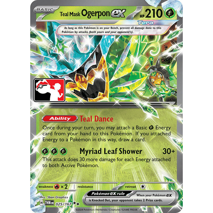 Teal Mask Ogerpon ex - 025/167 #025 1
