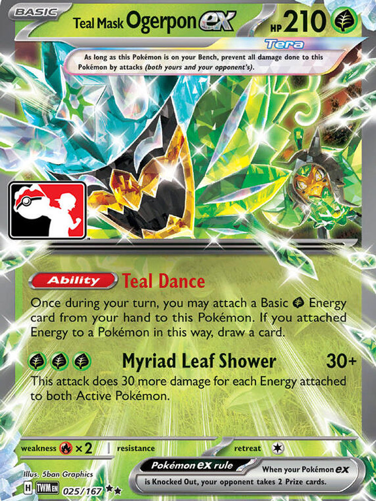 Teal Mask Ogerpon ex #025 1