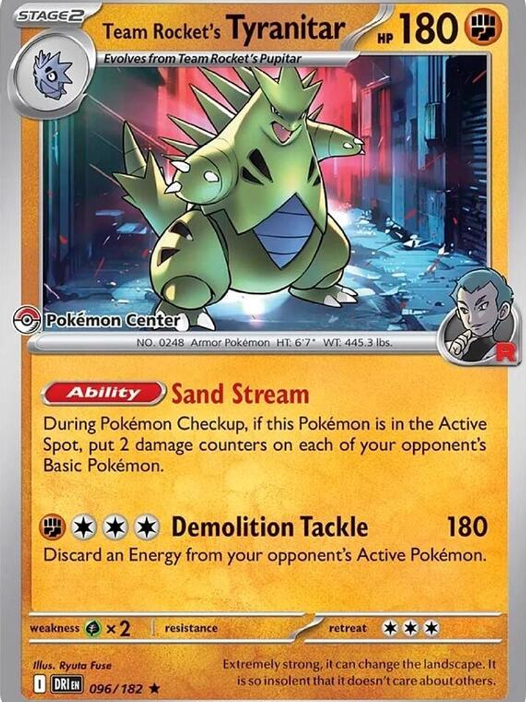 Team Rocket's Tyranitar (Pokemon Center Exclusive) #096 1