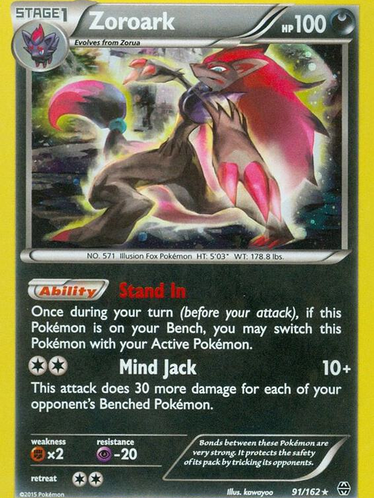 Zoroark - 91/162 (Cosmos Holo) #091 1