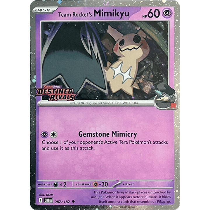 Team Rocket's Mimikyu (Prerelease) #087 1
