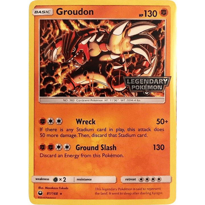 Groudon - 81/168 (Cosmos Holo) (Gamestop Promo) #081 1
