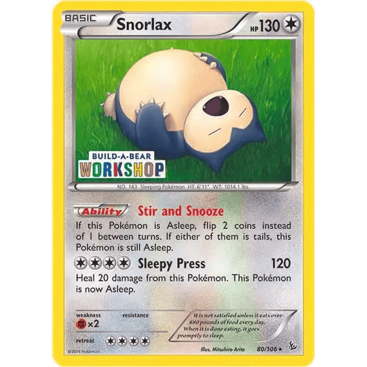 Snorlax - 80/106 (Build-a-Bear Workshop Exclusive) #080 1