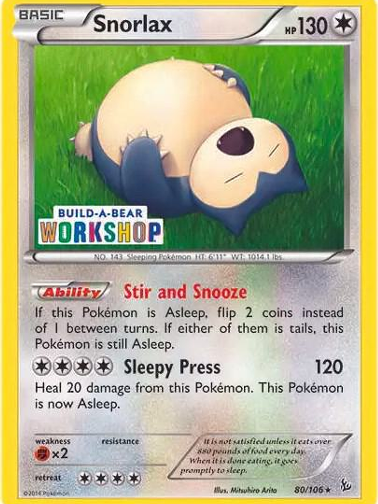 Snorlax - 80/106 (Build-a-Bear Workshop Exclusive) #080 1