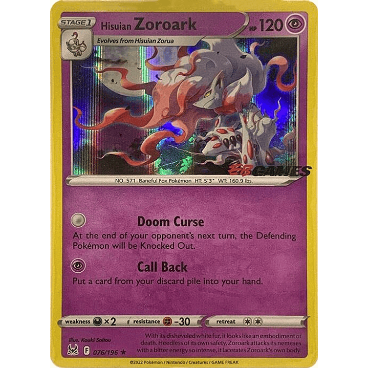 Hisuian Zoroark - 076/196 (EB Games Exclusive) #076 1
