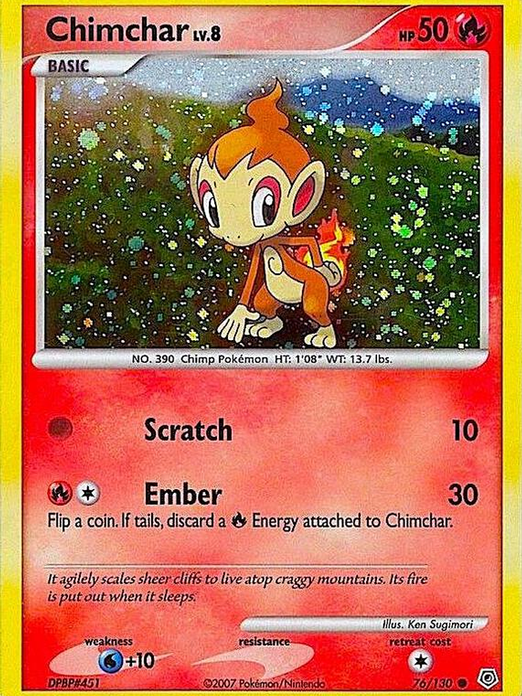Chimchar - 76/130 (Cosmos Holo) #076 1