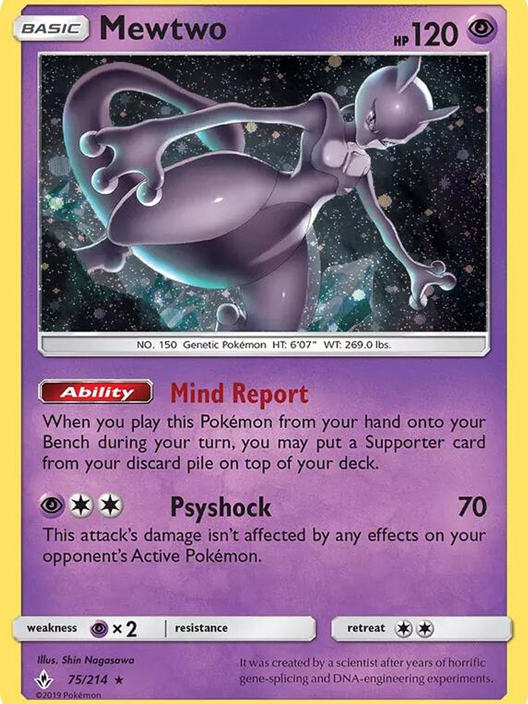 Mewtwo - 75/214 (Cosmos Holo) (Costco Exclusive) #075 1