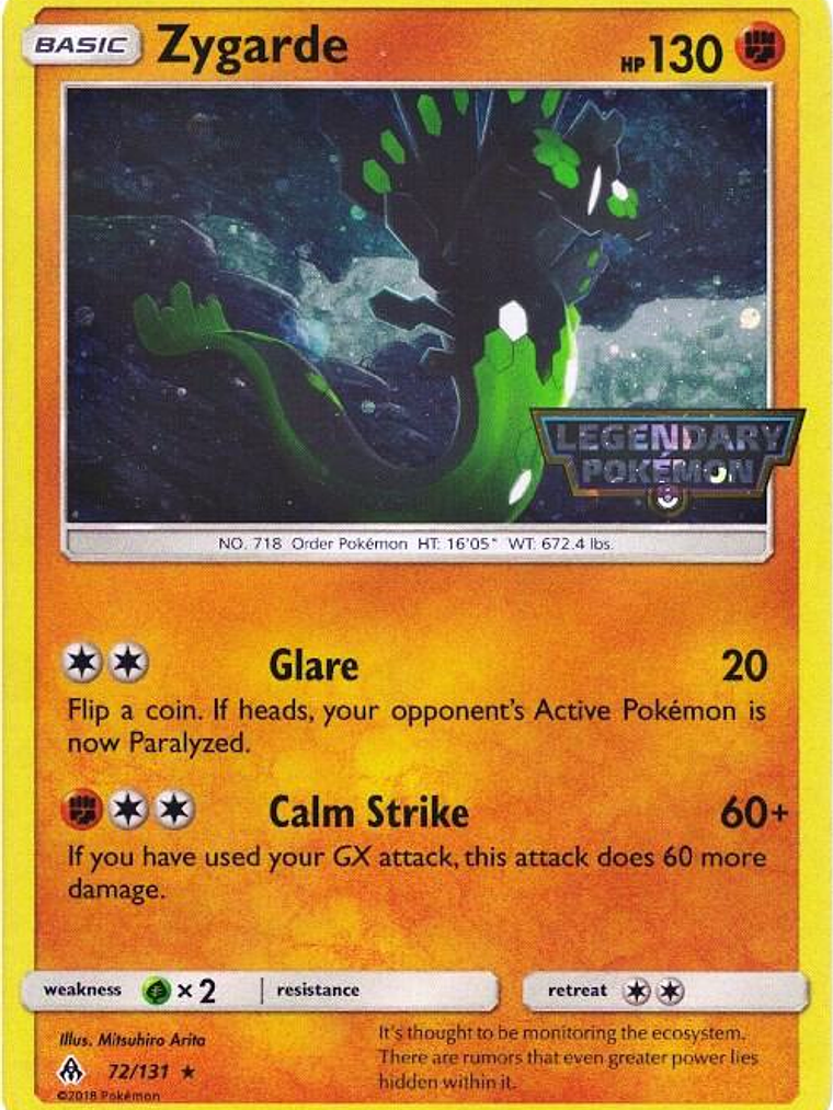 Zygarde - 72/131 (Cosmos Holo) #072 1