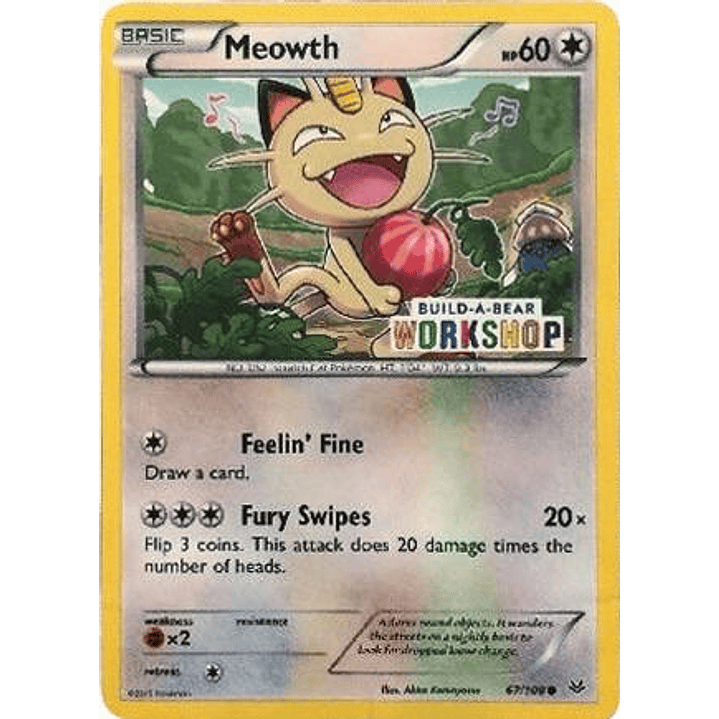 Meowth - 67/108 (Build-A-Bear Workshop Exclusive) #067 1