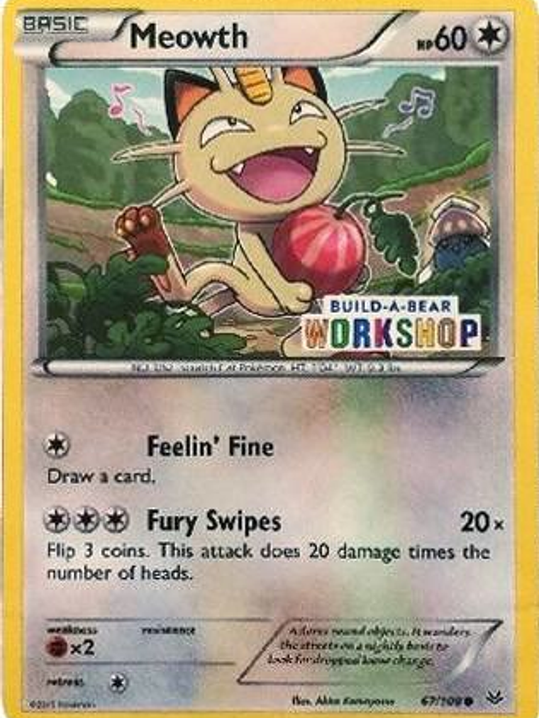 Meowth - 67/108 (Build-A-Bear Workshop Exclusive) #067 1