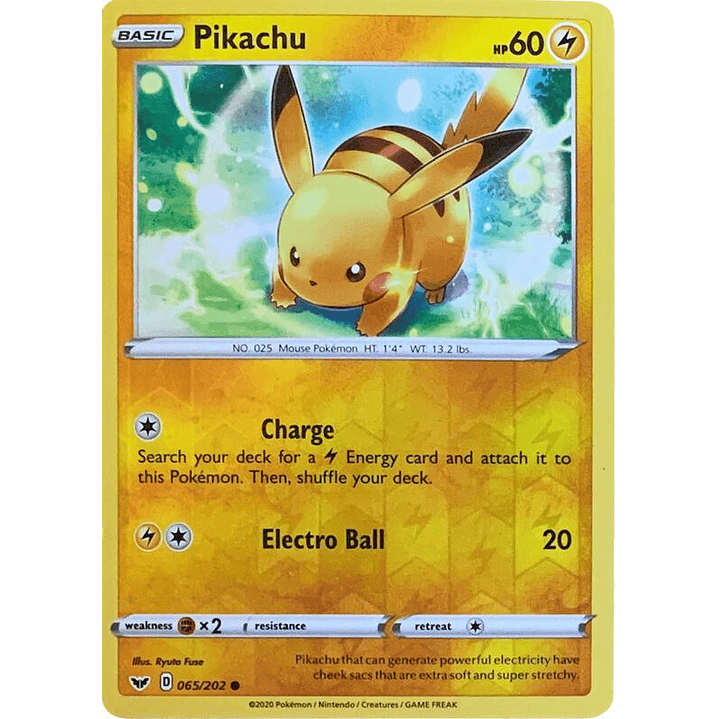 Pikachu - 065/202 (Reverse Cosmos Holo) #065 1