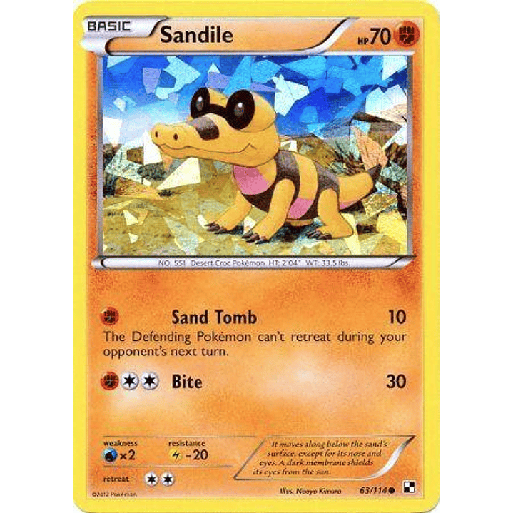 Sandile - 63/114 (Cracked Ice Holo) #063 1