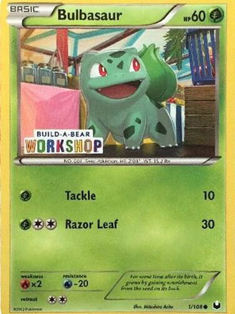 Bulbasaur - 1/108 (Build-A-Bear Workshop Exclusive) #001 1