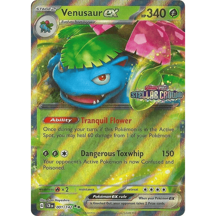 Venusaur ex (Stellar Crown Stamp) #001 1