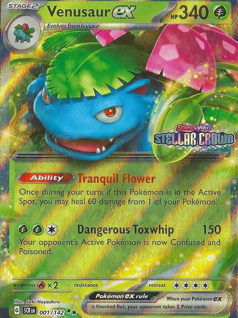 Venusaur ex (Stellar Crown Stamp) #001 1