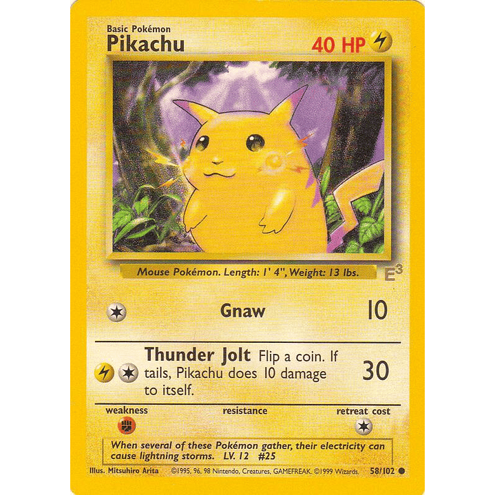 Pikachu - 58/102 (E3 Stamped) #058 1