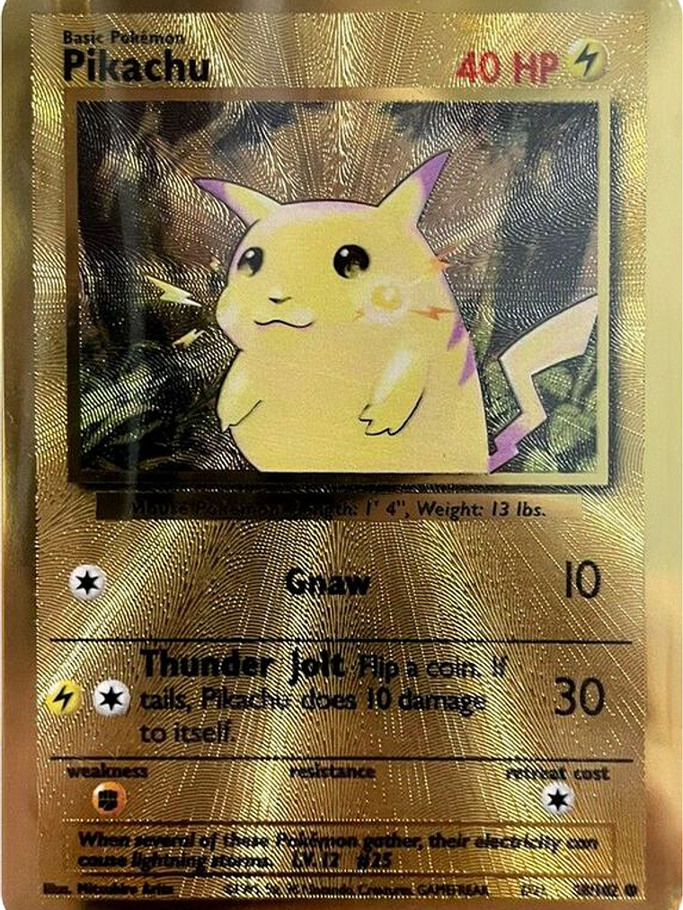 Pikachu - 58/102 (Celebrations Metal Card) #058 1
