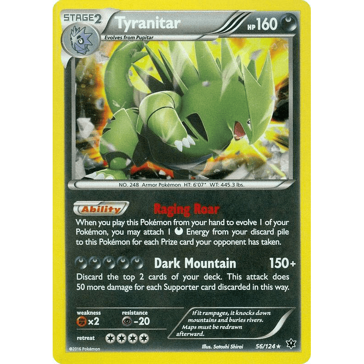 Tyranitar - 56/124 (Cosmos Holo) #056 1