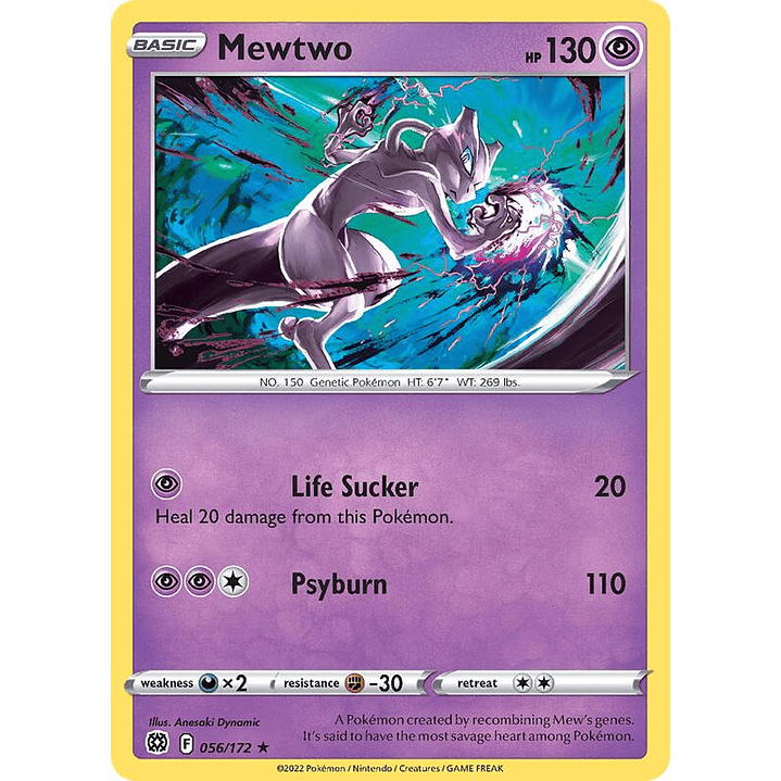 Mewtwo - 056/172 (Cosmos Holo) #056 1