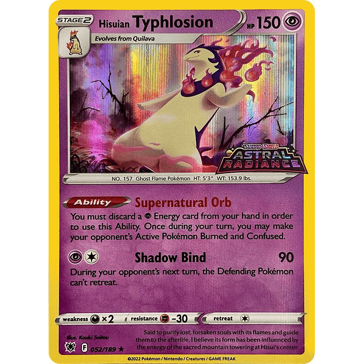 Hisuian Typhlosion - 052/189 (GameStop Exclusive) #052 1