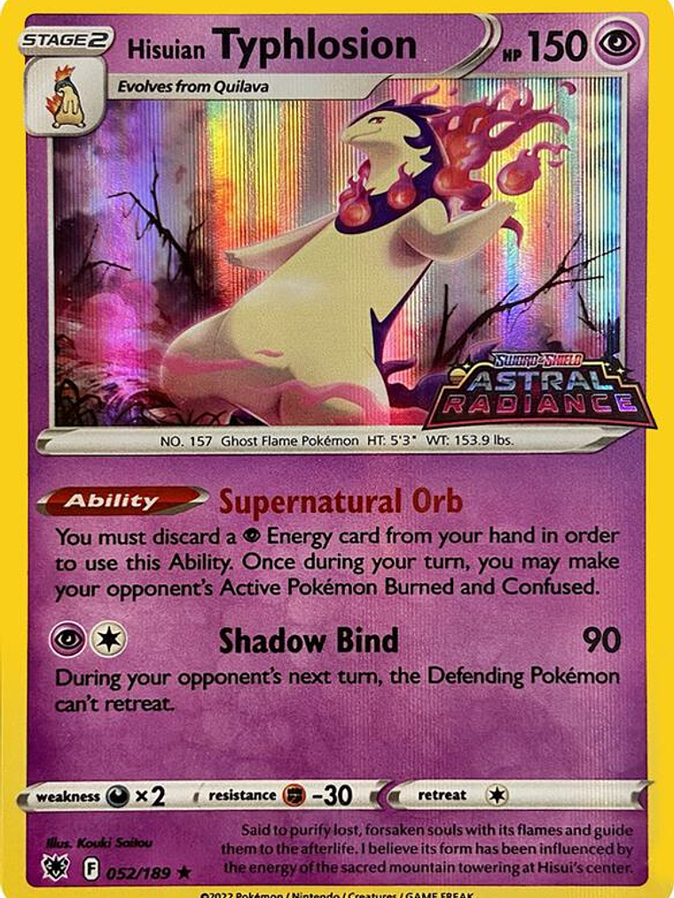 Hisuian Typhlosion - 052/189 (GameStop Exclusive) #052 1