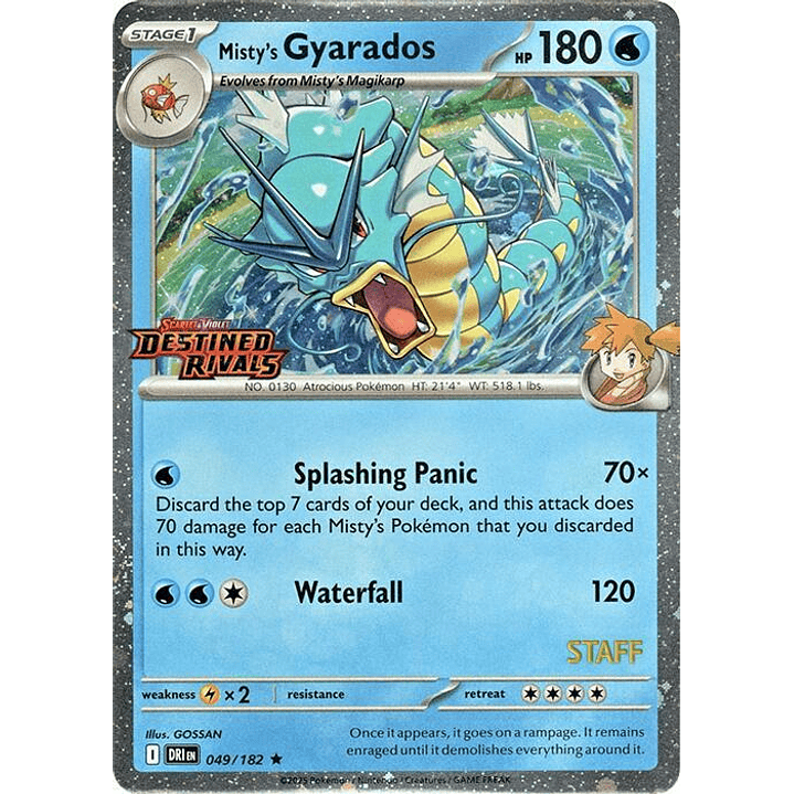 Misty's Gyarados (Prerelease) [Staff] #049 1