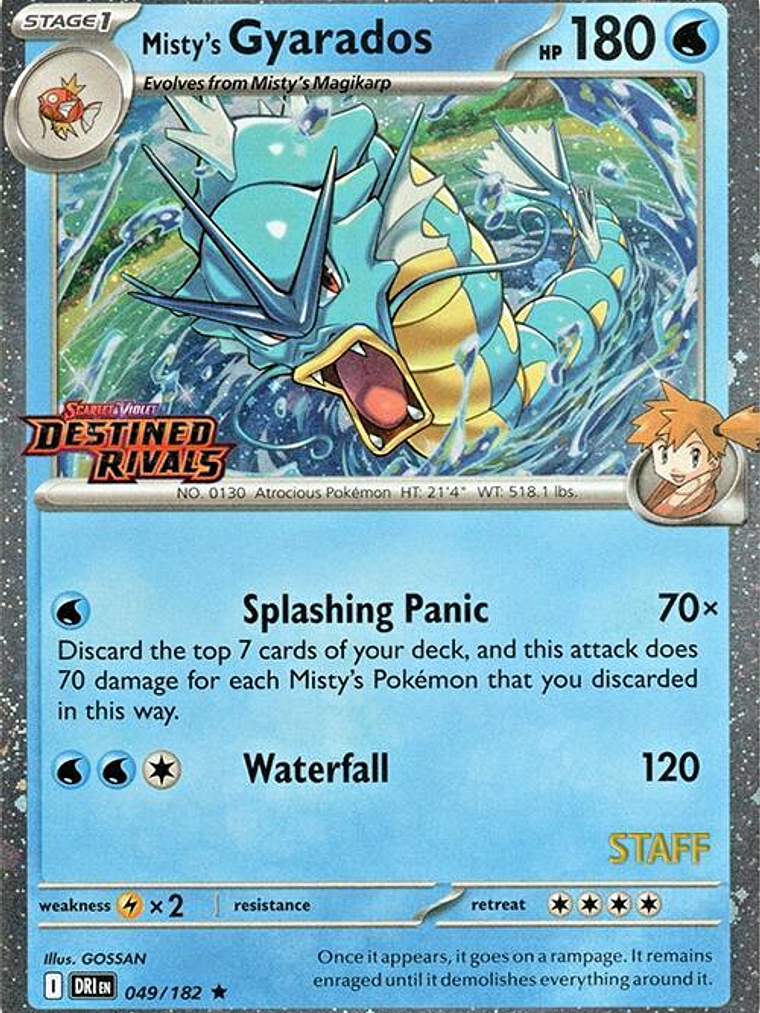 Misty's Gyarados (Prerelease) [Staff] #049 1