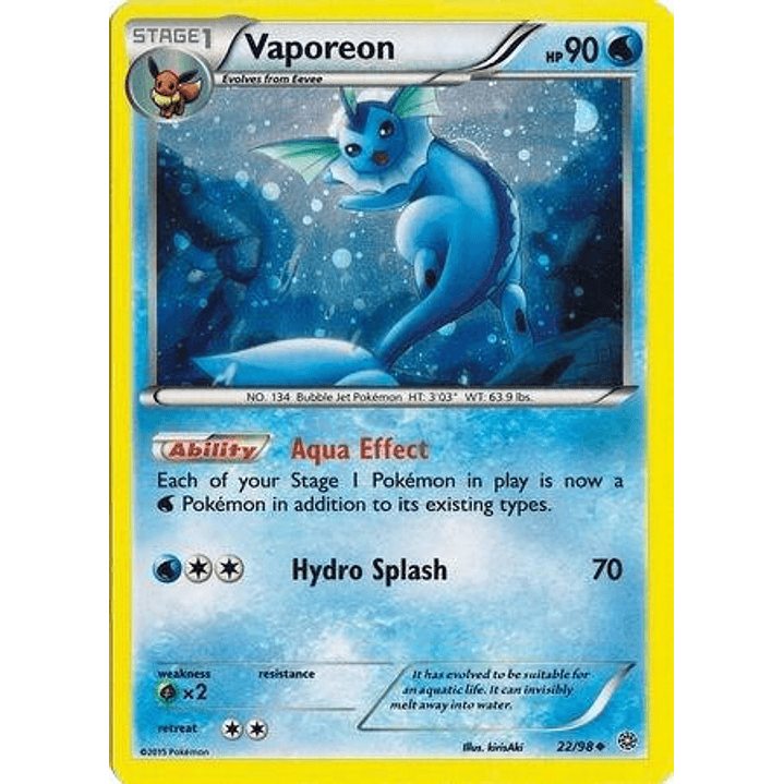 Vaporeon - 22/98 (Cosmos Holo) #022 1