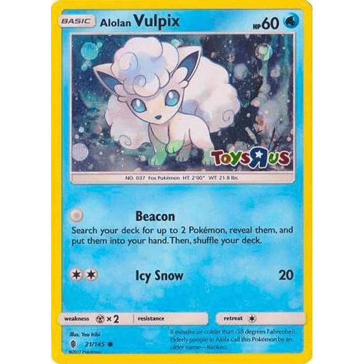 Alolan Vulpix - 21/145 (Toys R Us Promo) #021 1