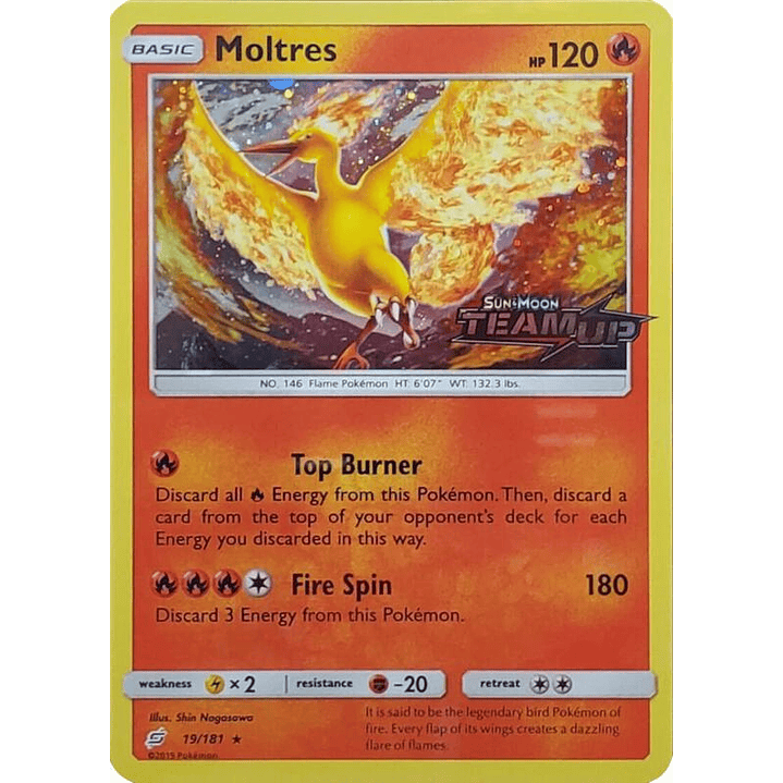 Moltres - 19/181 (Team Up Stamped) #019 1