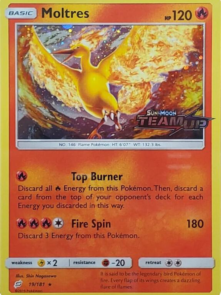Moltres - 19/181 (Team Up Stamped) #019 1