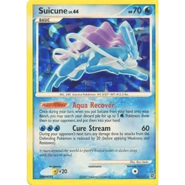 Suicune - 19/132 (Cracked Ice Holo) #019 1