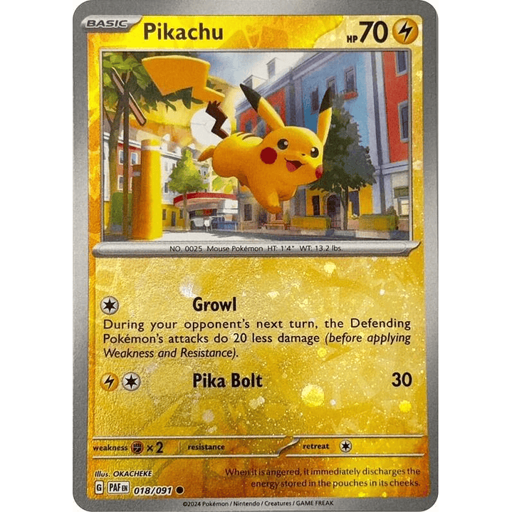 Pikachu - 018/091 (Reverse Cosmos Holo) #018 1