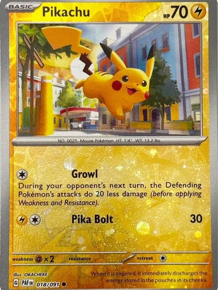 Pikachu - 018/091 (Reverse Cosmos Holo) #018 1