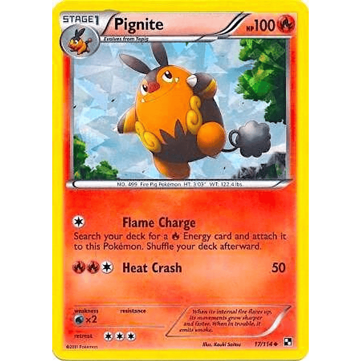 Pignite - 17/114 (Cracked Ice Holo) #017 1