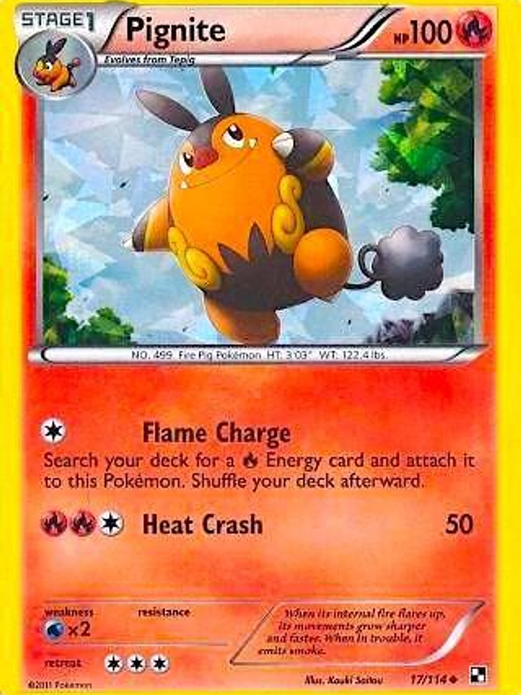 Pignite - 17/114 (Cracked Ice Holo) #017 1