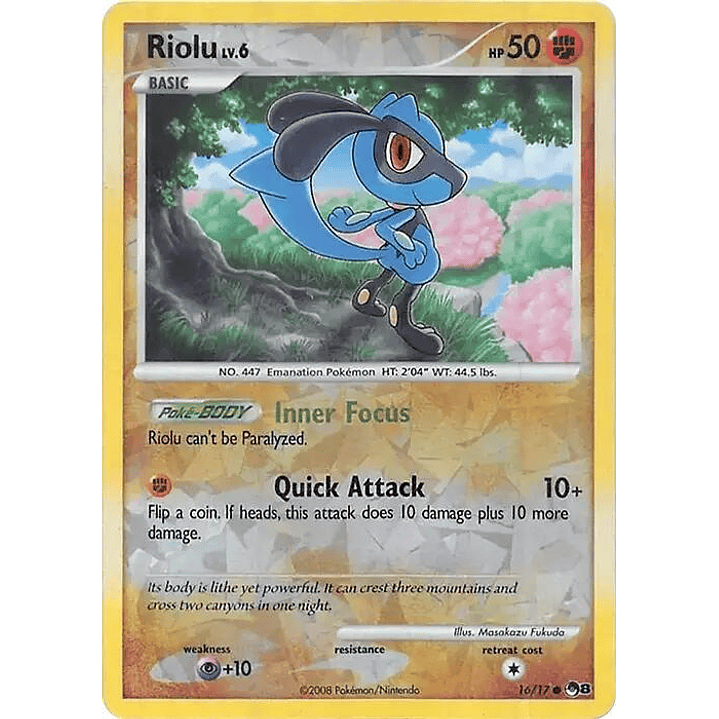 Riolu (Cracked Ice Holo) #016 1