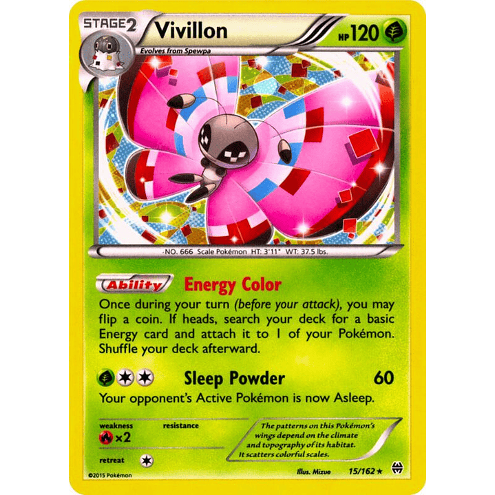 Vivillon - 15/162 (Cosmos Holo) #015 1