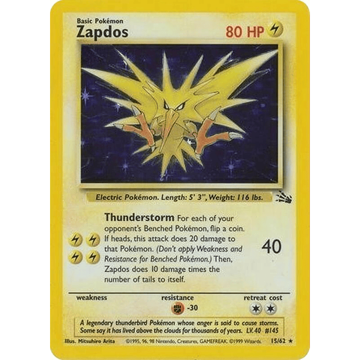 Zapdos - 15/62 (Cosmos Holo) #015 1