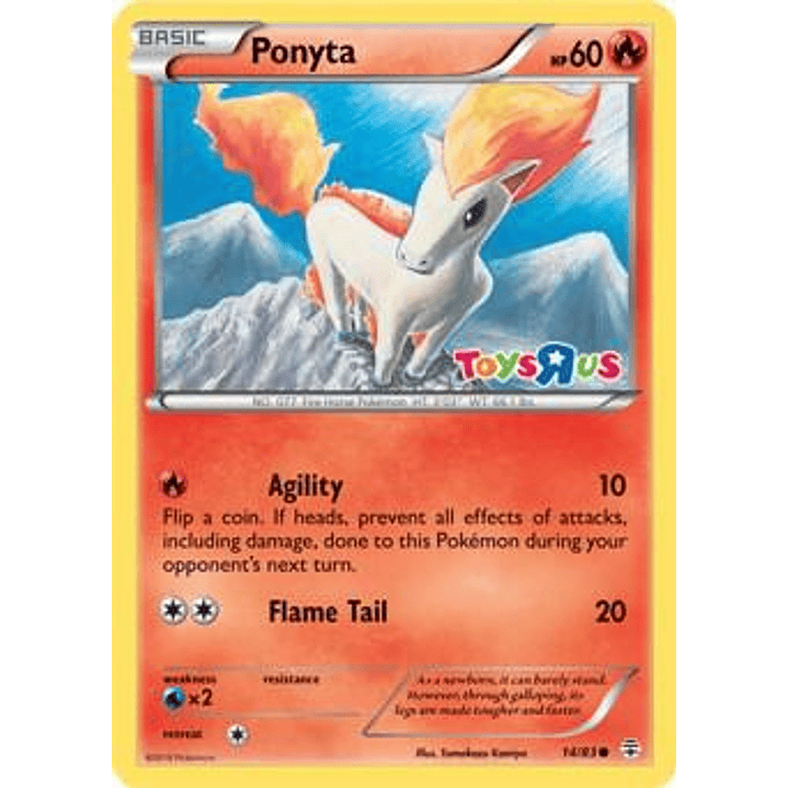 Ponyta - 14/83 (Toys R Us Promo) #014 1