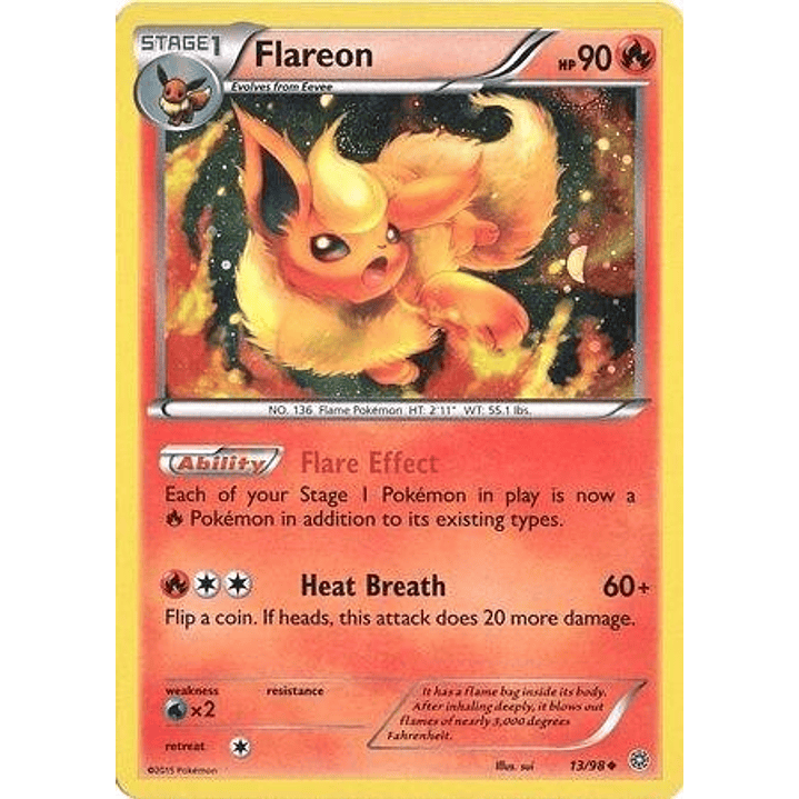 Flareon - 13/98 (Cosmos Holo) #013 1