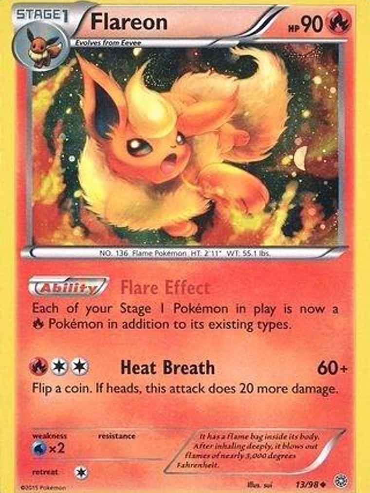Flareon - 13/98 (Cosmos Holo) #013 1