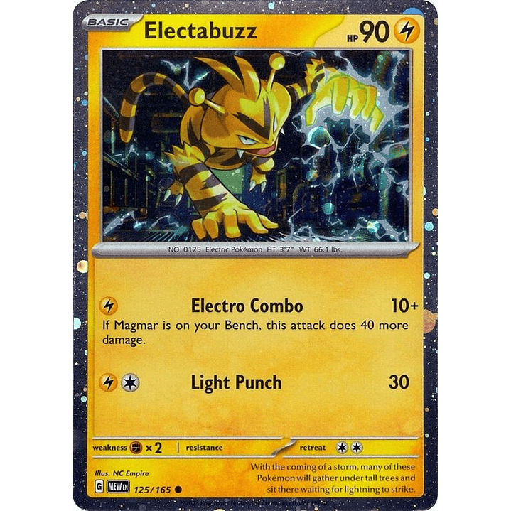 Electabuzz - 125/165 (Cosmos Holo) #125 1