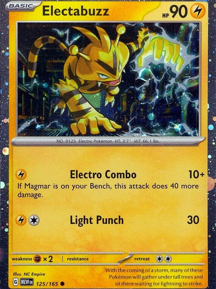 Electabuzz - 125/165 (Cosmos Holo) #125 1