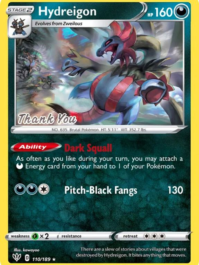 Hydreigon - 110/189 [Thank You] #110 1