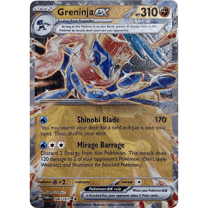 Greninja ex (GameStop Metal Card) #106 1