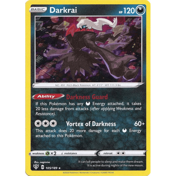 Darkrai - 105/189 (Cosmos Holo) #105 1